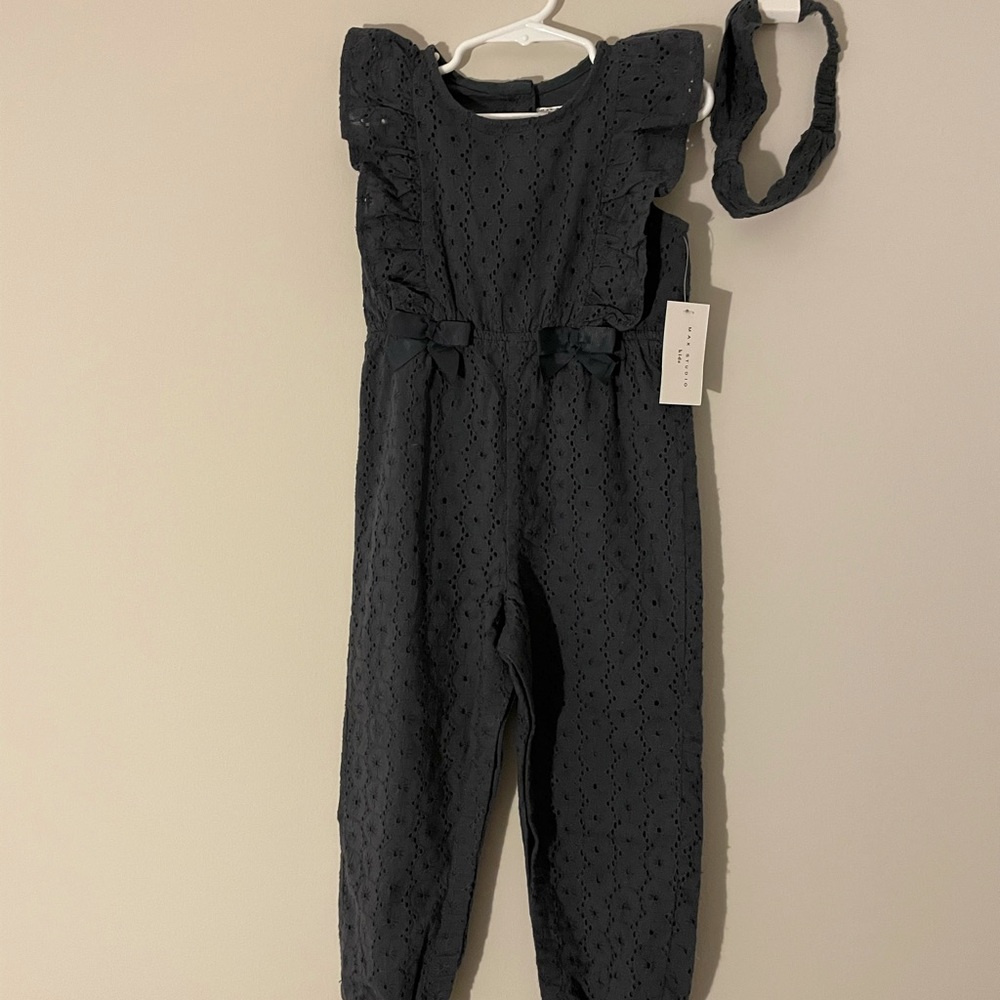 Max Studio Ruffle Romper w/Headband - Picture 2 of 9